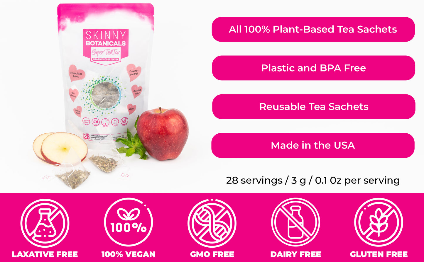 Super TeaTox For Energy Boost & Weight Loss - Skinny Botanicals